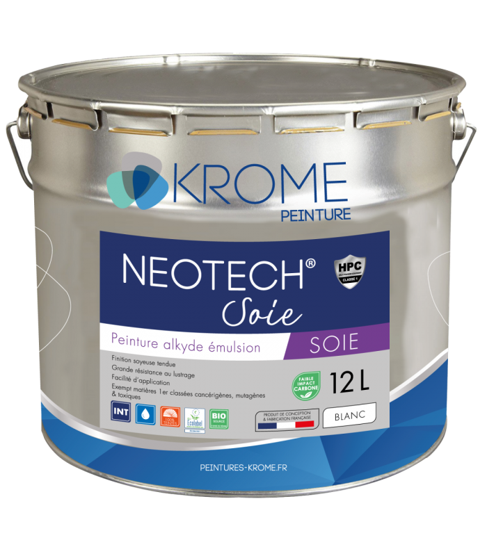 KROME NEOTECH SOIE HPC blanc et teinte - Peinture intérieure aspect Soie - A faible impact carbone