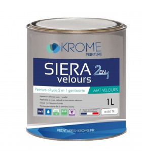 Peinture Siera Velours 2 en 1 - finition velours - murs intérieurs